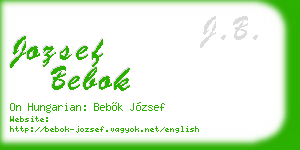 jozsef bebok business card
